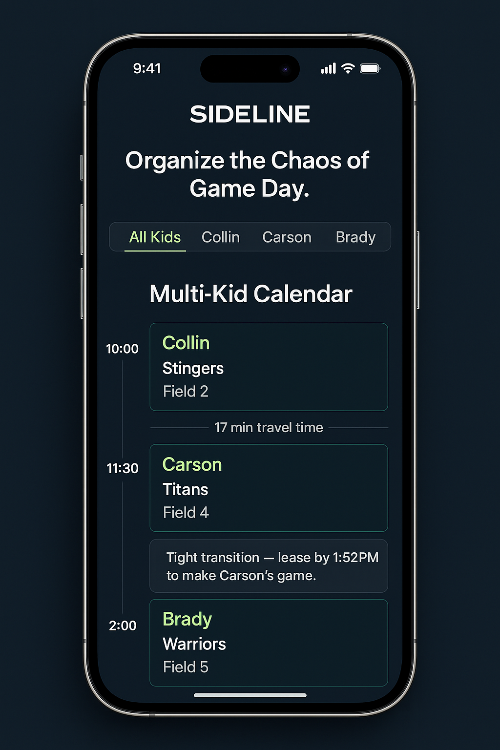 SIDELINE Weekend Planner